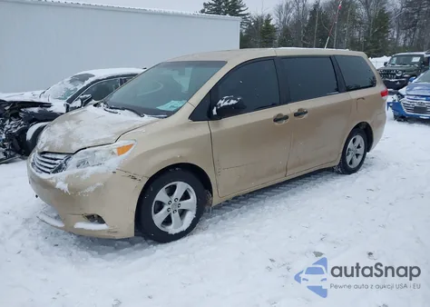 2011 Toyota Sienna Base V6 z USA, uszkodzony, nr VIN 5TDZK3DC1BS026467